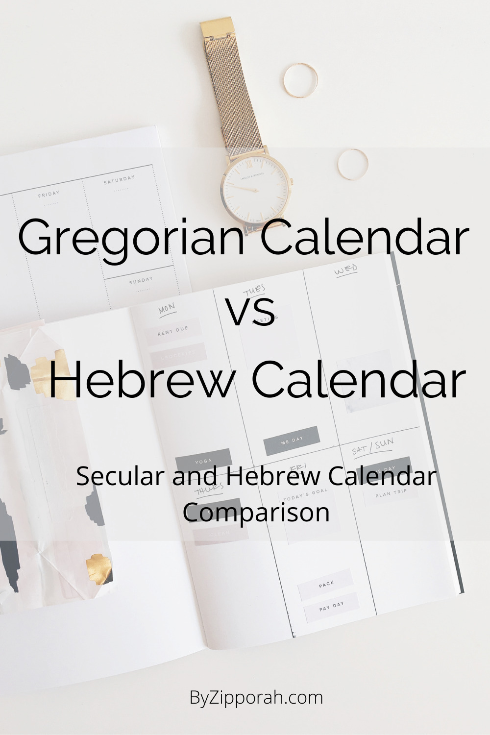 The Gregorian Calendar Vs The Hebrew Calendar